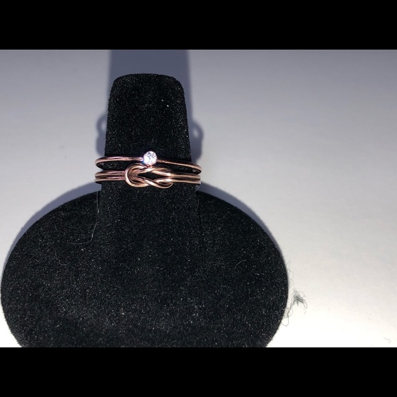 2 🌹 rose gold filled rings wear together size 7 - Picture 2 of 10